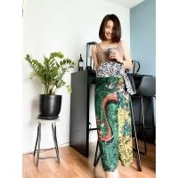 ราคา กางเกง wrap pants ผ้าพริ้วเพ้นท์ลายดอก (6991745837)