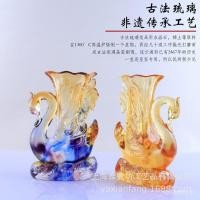 ราคา เครื่องประดับแจกันตกแต่งงานฝีมือวิธีโบราณแก้วอุปกรณ์เครื่องประดับบ้านแก้วหงส์ ถาม8ข (47453035294)