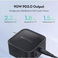 ราคา RAVPower หัวชาร์จ Wall Charger รุ่น RP-PC128 PD Pioneer 90W GaN Tech USB C (แถมสาย C to C 1.5 เมตร) (12477175426)