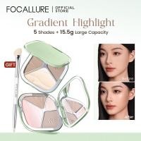 ราคา FOCALLURE Multi-use Gradient Highlighter Contour Blush Glow Face Palette Lightweight & Blendable Face Makeup (50300852522)