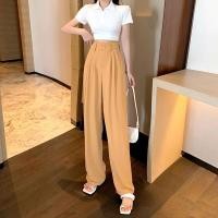 ราคา กางเกงขายาวใส่ทำงานทรงหลวมใส่ทำงานสีพื้นๆ (19472667268)