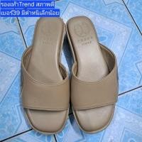 ราคา รองเท้าสีน้ำตาล รองเท้าแตะมีส้น สไตล์เกาหลี แฟชั่นสำหรับผู้หญิง มือสองสภาพใหม่ มีตำหนินิดๆ (18848593676)