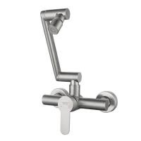 ราคา Stainless Steel Foldable Basin Faucet Wall Mounted Bathroom Kitchen Sink Washbasins Cold Hot Water Mixer Tap 360 Degree (42168654511)