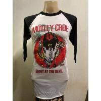 ราคา เสื้อวง แขนสามส่วน MOTLEY CRUE สไตล์วินเทจ (23969075348)