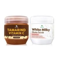 ราคา Freshment Set 2 Items Tamarind Vitamin C Brightening Scrub 700g + White Milky Gluta Scrub 700g เซทสครับขัดผิว. (24241422384)