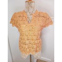 ราคา เสื้อลูกไม้อย่างดีสีส้ม อก 36 เอว 32 สะโพก 37 ยาว 21 ซับใน สภาพใหม่ มากมือสอง (24991324899)