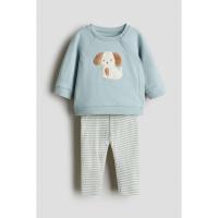 ราคา H&M(เอชแอนด์เอ็ม) ชุดผ้าฝ้าย 2 ชิ้น Infants 2-piece cotton set 1167835_14 (43812327451)