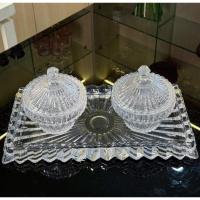 ราคา ถาด ชุด พร้อมชามแก้วใสแบบคริสตัลหรูหรา 2 ชิ้น (50950927506)