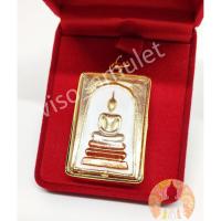 ราคา จี้พระสมเด็จ พระสมเด็จ พระสมเด็จวัดระฆัง องค์พระสมเด็จ หลังคาถาชินบัญชร สีสามกษัตร เลี่ยมขอบทอง พิมพ์ชัดสวย ราคาส่ง (3718693138)