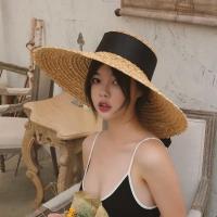 ราคา [รุ่นE031] หมวกสานฟางแข็งปีกกว้างคาดสีดำ [ปีกกว้าง12ซม.]ใส่เที่ยวกันแดด (23729293732)