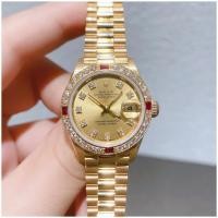 ราคา Rolexs _ เสื้อผ้าผู้หญิง Log Type 18K Gold Diamond นาฬิกากลไกอัตโนมัติสุภาพสตรี 69178 (29726831921)