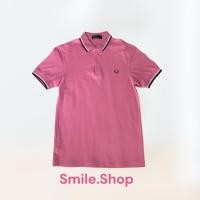 ราคา พร้อมส่ง มือ2 FredPerry XS อก36" เสื้อโปโล สีชมพู ของแท้ (24813595962)