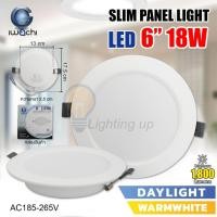 ราคา IWACHI โคมไฟดาวน์ไลท์ LED ดาวน์ไลท์ฝังฝ้า 6 นิ้ว 18W (แบบกลม) ดาวไลท์ LED โคมไฟ แสงขาว/แสงวอร์มไวท์ (3689592886)