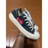 ราคา Converse All Star x PLAY สีดำ ไซร้ 39/24.5 มือสองของแท้(พื้นแข็ง) (43523118592)