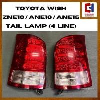 ราคา ไฟท้าย Toyota Wish ZNE10/ANE10/ANE15 [4 สาย][68-14] [มือสอง] (49604554243)