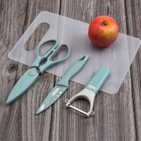 ราคา P&P_chic shop ADAMAS ชุดเขียงพลาสติกพร้อมมีดและกรรไกร 4ชิ้น/แพ็ค KESH18 (27423305878)