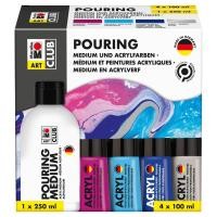 ราคา ชุดสีอะคริลิค marabu 4×100 ml.+Pouring medium 250 m (18685672790)