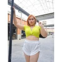 ราคา เสื้อครอปสายฝ​ สีนีออน​ สีสะท้อนแสง​ สีเขียว​ สาวอวบแซ่บๆ​ (12562494011)