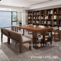 ราคา โต๊ะเรียน โต๊ะทํางาน โต๊ะทํางาน เขียนลบไม้เนื้อแข็งห้องนั่งเล่นแบบบูรณาการครัวเรือนนอร์ดิกเคมีโต๊ะขนาดใหญ่ยาวโต๊ะตู้หนังสือ 9กะรัต (52151493241)