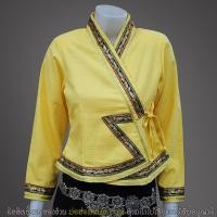 ราคา เสื้อพื้นเมือง เสื้อเจ้านาง ดิ้นเงิน สีเหลืองนวล (เหลืองนาโน) (5505747774)