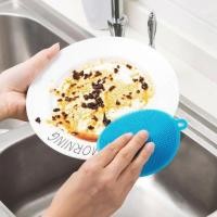 ราคา ฟองน้ำซิลิโคน แปรงซิลิโคน ซิลิโคนล้างจาน Sponge Scrubber สําหรับล้างจาน (25351685019)