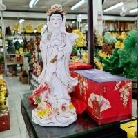 ราคา เจ้าแม่กวนอิม พระโพธิสัตว์กวนอิมปางยืนมังกร เนื้อเซรามิคกระเบื้อง (10858425165)