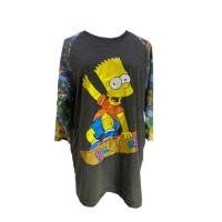 ราคา เสื้อยืดตัวยาวแขนสามส่วน the simpsons สีเทา ไซส์ L (7986814057)