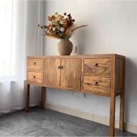 ราคา ตู้ไม้สไตล์จีน โต๊ะไม้เนื้อแข็งลายไม้ ทำจากไม้เอล์มเก่า ขนาด 135×30×85cm. (51900780193)