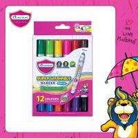 ราคา Master Art สีเมจิก ปากกาเมจิก ล้างออกได้ รุ่น MWM 6D แบบ 2 หัว 12 สี สีเสริมพัฒนาการเด็กวัย 3 (1953260658)