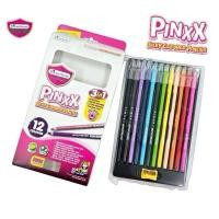 ราคา Master Art ดินสอสี 12 สี 3in1รุ่น Pinxx! Silky Coloured Pencils สีไม้ระบายน้ำได้ ฟรี!กบเหลา(ราคา/กล่อง) (43414750460)