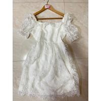 ราคา ใหม่มือ1✨เดรสสั้นขาวงานปักดอก แขนตุ๊กตา ไซส์L งานป้าย Jariya (18577208123)