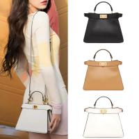 ราคา Fendi/Peekaboo ISeeU/Pure gold buckle/หนังวัว/กระเป๋าหีบเพลง/กระเป๋าถือ/กระเป๋าสะพาย/แท้ 100% (24633101096)