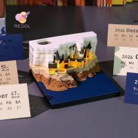 ราคา ปฏิทินประติมากรรมกระดาษ REPKG, เครื่องประดับตั้งโต๊ะ Notepad ปฏิทินปราสาทวิเศษ, งานฝีมือกระดาษสร้างสรรค์พร้อมไฟปฏิทินงานฝีมือกระดาษ (48004951808)