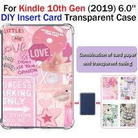 ราคา สําหรับ Kindle 10th Gen 6.0 2019 J9G29R ใส่กระดาษแข็ง E-Reader ถุงลมนิรภัย anti-drop กรณีโปร่งใส DIY ฝาครอบ (51150780786)