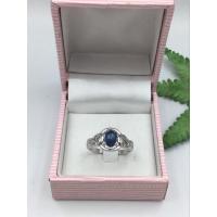 ราคา แหวนไพลิน(แหวนพลอยแท้)เงินแท้925ชุบทองคำขาว (23216114098)