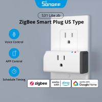 ราคา Sonoff S31 Lite ZB Zigbee Smart Plug 15A ปลั๊ก US ซ็อกเก็ตตั้งเวลา ฟังก์ชั่นแอพ รีโมตคอนโทรล ทํางานร่วมกับ Zigbee Alexa Google Home (23140868604)
