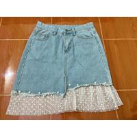 ราคา ส่งต่อกระโปรงยีนส์ชายลูกไม้ (52050040129)