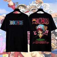 ราคา SOLO2024 Classic Anime One Piece King Print T-shirt Summer Leisure Round Neck Men's T-shirt Japanese Youth Campus One Pi (41863593902)