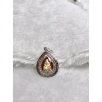 ราคา พระ กรอบล้อมเพชร เงินแท้ชุบทองคำขาว (6933810395)