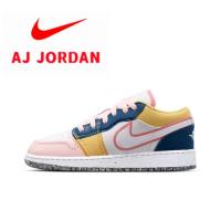 ราคา Jordan Air Jordan 1Low Durable Low Top Retro Basketball Shoe G5 Pink DV1323-100 (24552174864)