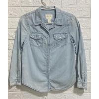 ราคา เสื้อเชิ้ตยีนส์ เด็กผู้หญิง สีซีดกระดุมมุก Forever 21 (19215821041)