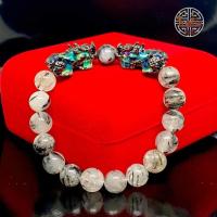 ราคา ปี่เซียะคู่รมดำแก้วขนเหล็กขนาด10mmแถมฟรีกล่องกำมะหยี่ (7081448767)