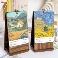 ราคา เสื้อสูทแฟชั่น ปฏิทินตั้งโต๊ะ, วันที่แสดงภาพสีน้ํามันวินเทจ 2026 ปฏิทินตั้งโต๊ะ, ฐานไม้วางแผนรายวันสําหรับปี (51604599938)