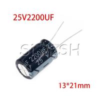 ราคา HT-10PCS 25V2200UF 13*21 มม.25V 2200UF 13*21 Electrolytic capacitor ใหม่เดิม (53303474782)