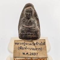 ราคา C024 จี้พระ หลวงปู่ทวด วัดช้างให้ (พิมพ์กรรมการ) พ.ศ.2497 ขนาด 2.0x3.50 cm พร้อมซองเดิม จากวัด (43727573357)