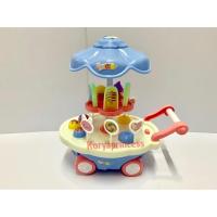 ราคา ร้านขายไอติม รถเข็นขายของ ใส่ถ่าน มีไฟ มีเสียง ชนถอย (2334654454)