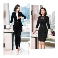 ราคา ชุดสูททำงานยูนิฟอร์มสีดำแขนยาวพร้อมส่งรหัสVOL-0196 (11640603815)