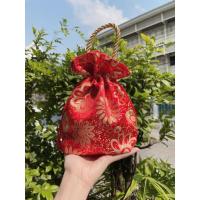 ราคา ถุงใส่ส้มสีแดง ทรงกระเป๋าถือ เชือกสีทอง สีมงคลจีน ผ้าไหมจีน ตรุษจีน (9913216191)