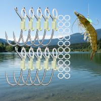 ราคา ตะขอกุ้งเรืองแสง A15 แพ็ค 10 ชิ้น ตะขอเหล็กกล้าคาร์บอนมีเงี่ยงสําหรับใส่เหยื่อตกปลา เหมาะสําหรับปลาแมวและปลาเบสบางชนิด (53250827598)