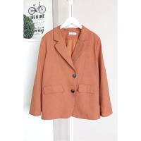 ราคา [อก 41 size S] เสื้อเบลเซอร์/สูท สีส้มอิฐ ทรงแฟชั่น (24615946847)
